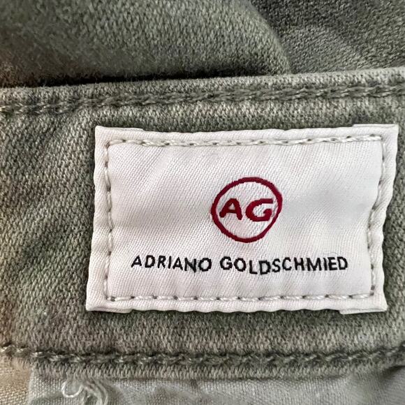 Adriano Goldschmied The Caden Womens Pants Size 31R Green Camo Cotton Lyocell - Picture 4 of 8